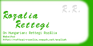 rozalia rettegi business card